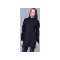 Sweterek oversize czarny H009. Zielone swetry damskie Harmony, bez wzorów, bez rękawów, bez kaptura. Za 99,00 zł.