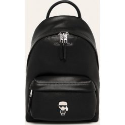 Karl Lagerfeld - Plecak skórzany. Czarne plecaki damskie KARL LAGERFELD, z aplikacjami, ze skóry. Za 1249,00 zł.