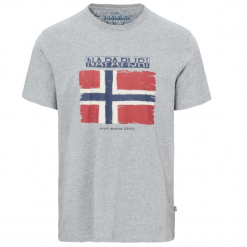 T-SHIRT Sadrin MED GREY. Szare t-shirty męskie Napapijri. Za 127,49 zł.