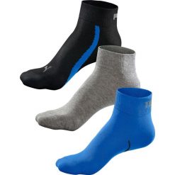 Krótkie skarpetki Puma (3 pary) bonprix niebieski + szary + ciemnoniebieski. Niebieskie skarpetki męskie marki bonprix. Za 44,97 zł.