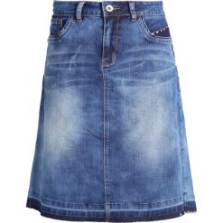Cream Spódnica trapezowa rich blue denim. Niebieskie spódniczki damskie marki Cream, bez wzorów, z elastanu, trapezowe. Za 369,00 zł.