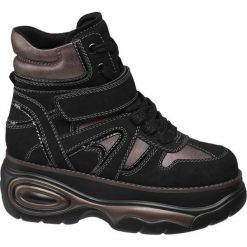 Sneakersy na platformie Catwalk czarne. Czarne sneakersy damskie Catwalk, z materiału. Za 139,90 zł.