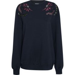 Bluza MARKUS LUPFER ARCTIC FLOWER EMBROIDERED. Niebieskie bluzy damskie Markus Lupfer, z aplikacjami, z bawełny, bez rękawów, bez kaptura. W wyprzedaży za 400,00 zł.