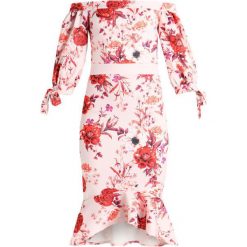 Sukienki hiszpanki: True Violet BARDOT MIDI DRESS WITH TIE SLEEVE PEPHEM Sukienka z dżerseju blush / red