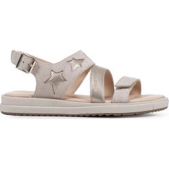 Geox - Sandały dziecięce. Brązowe sandały dziewczęce Geox, z gumy, bez zapięcia. Za 279,90 zł.