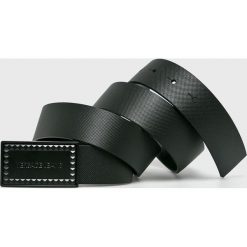 Versace Jeans - Pasek. Czarne paski męskie Versace Jeans, w paski, z jeansu. W wyprzedaży za 269,90 zł.