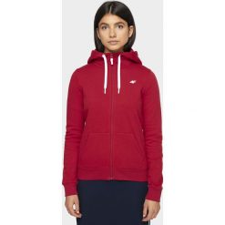 Bluza damska BLD300 - ciemna czerwień. Czerwone bluzy damskie 4f, bez wzorów, z dzianiny, bez rękawów, z kapturem. Za 139,99 zł.