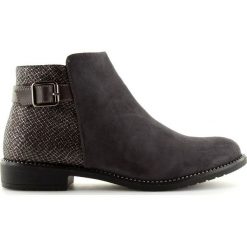 Botki damskie sztyblety szare 3118 Grey. Szare botki damskie ButyModne, klasyczne, bez obcasa, bez zapięcia. W wyprzedaży za 119,00 zł.