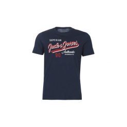T-shirty z krótkim rękawem Jack Jones JJELOGO. Niebieskie t-shirty męskie Jack & Jones, s, bez wzorów, bez kołnierzyka, krótkie. Za 59,00 zł.