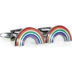 Kolorowe spinki do mankietów - tęcze U211. Spinki do mankietów męskie Modini Moda Męska, ze stali. Za 55,01 zł.