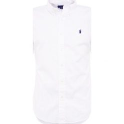 Polo Ralph Lauren SLIM FIT Koszula white. Szare koszule męskie slim marki Polo Ralph Lauren, l, z bawełny, button down, z długim rękawem. Za 419,00 zł.