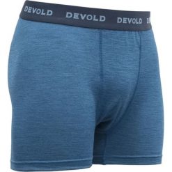 Devold bokserki męskie Breeze Man Boxer Blue Melange M. Niebieskie slipy męskie termoaktywne Devold, m, bez wzorów, z wełny. Za 205,00 zł.
