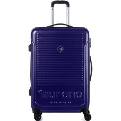 Walizka w kolorze ciemnoniebieskim - 107 l. Niebieskie walizki Murano, Berenice, bez wzorów, z tworzywa sztucznego. W wyprzedaży za 239,95 zł.
