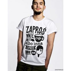 Koszulka Kawa czy Lody ?. Białe koszulki męskie Pakamera, m, bez wzorów, bez kołnierzyka, bez rękawów. Za 79,00 zł.