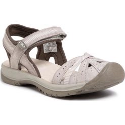 Sandały CMP - Hezie Wmn Hiking Sandal 30Q9546 Corda P753. Szare klapki damskie CMP, bez wzorów, ze skóry, sportowe, bez obcasa, bez zapięcia, outdoorowe. Za 259,00 zł.