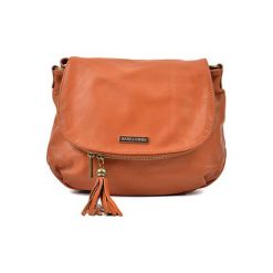 Torebki klasyczne damskie: Skórzana torebka w kolorze koniaku – (S)30 x (W)26 x (G)6 cm