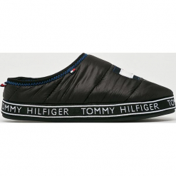 Tommy Hilfiger - Kapcie. Czarne kapcie damskie TOMMY HILFIGER, z materiału. Za 229,90 zł.