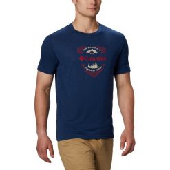 T-shirt męski Columbia Nelson Point 1773021471. Niebieskie koszulki męskie Columbia, xxl, bez wzorów, bez kołnierzyka. Za 146,99 zł.