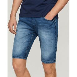 Spodenki i szorty męskie: Jeansowe szorty jogger - Niebieski