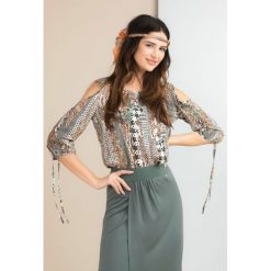 Bluzki damskie: Wzorzysta bluzka w stylu boho
