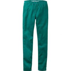 Jegginsy bonprix szmaragdowy. Zielone spodnie dziewczęce bonprix, w paski. Za 32,99 zł.
