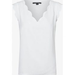 Comma - Bluzka damska, beżowy. Brązowe bluzki damskie comma, bez wzorów, eleganckie, bez kołnierzyka, bez rękawów. Za 279,95 zł.