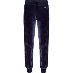 Spodnie dresowe AERONAUTICA MILITARE. Niebieskie spodnie damskie Aeronautica Militare, z tkaniny. Za 670,00 zł.