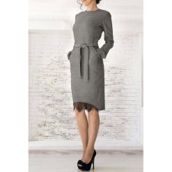 Sukienka LAZIRA GREY. Szare sukienki damskie Sukienka LAZIRA GREY, s, bez wzorów, eleganckie, bez kołnierzyka, bez rękawów, długie. W wyprzedaży za 79,00 zł.