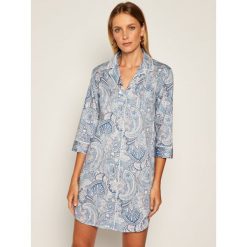 Koszula nocna Lauren Ralph Lauren ILN32003. Niebieskie koszule nocne damskie Lauren Ralph Lauren, m, bez wzorów, bez kołnierzyka, bez rękawów. Za 399,00 zł.