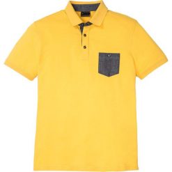 Shirt polo z kieszonką na wys. piersi bonprix złocisto-żółty. Żółte koszulki męskie bonprix, s, bez wzorów, bez rękawów. Za 64,99 zł.