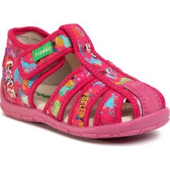 Kapcie FRODDO - G1700250 S Fuxia. Różowe sandały dziewczęce Froddo, ze skóry, bez zapięcia. Za 149,00 zł.