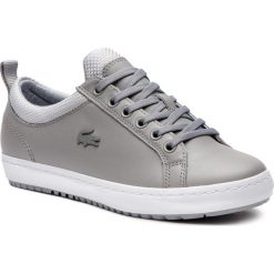 Sneakersy LACOSTE - Straightset Insulate 3182 Caw 7-36CAW0043H92 Gry/Lt Gry. Szare półbuty damskie Lacoste, ze skóry. W wyprzedaży za 339,00 zł.