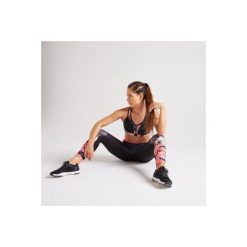 Stanik fitness kardio power 900 czarny. Czarne buty sportowe damskie DOMYOS, s, bez wzorów, z elastanu, na fitness i siłownię. Za 99,99 zł.
