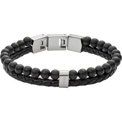Fossil - Bransoletka. Czarne bransoletki męskie Fossil, ze stali. Za 219,90 zł.