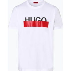 HUGO - T-shirt męski – Dolive193, biały. Białe t-shirty męskie HUGO, s, z napisami, z bawełny, bez kołnierzyka. Za 219,95 zł.