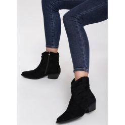 Czarne Botki Duozap. Czarne botki damskie Renee, wizytowe, na niskim obcasie, na zamek. Za 149,99 zł.