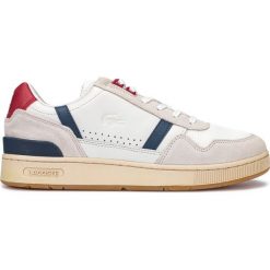 Lacoste T-Clip 120 Tenisówki Biały. Białe trampki męskie Lacoste, bez wzorów, ze skóry, bez zapięcia. Za 430,95 zł.