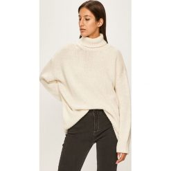 Answear - Sweter. Białe swetry damskie ANSWEAR, s, bez wzorów, z dzianiny, bez rękawów, bez kaptura. W wyprzedaży za 79,90 zł.