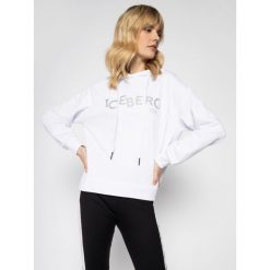 Bluza Iceberg 20EI2P0E0416302. Czarne bluzy damskie Iceberg, bez wzorów, z bawełny, bez rękawów, bez kaptura. W wyprzedaży za 519,00 zł.