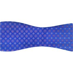 Niebieska mucha wiązana z motywem kwiatowym W105. Niebieskie muszki męskie Modini Moda Męska, na co dzień, bez wzorów, z tkaniny, eleganckie. Za 67,50 zł.