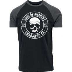 Sons Of Anarchy Charming T-Shirt melanż czarny/szary. Szare t-shirty męskie marki Sons Of Anarchy, l, z nadrukiem, z okrągłym kołnierzem. Za 99,90 zł.