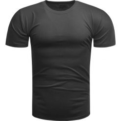 Czarna Koszulka męska - Klasyczny t-shirt Recea. Czarne koszulki męskie Recea, na wiosnę, s, z nadrukiem, z bawełny, klasyczne, z klasycznym kołnierzykiem. Za 17,99 zł.