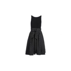 Sukienki krótkie Lauren Ralph Lauren POLKA DOT FIT AND FLARE DRESS. Czarne sukienki damskie marki Lauren Ralph Lauren, bez wzorów, bez kołnierzyka, z krótkim rękawem, krótkie, mini. Za 1099,00 zł.
