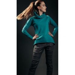 Bluza jaskółkowa turkus. Szare bluzy męskie Hultaj Polski, s, bez wzorów, z elastanu, z kapturem, z krótkim rękawem, krótkie, z kapturem. Za 199,00 zł.