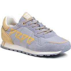 Sneakersy PEPE JEANS - Verona W Logo PLS30984 Azzurro 520. Niebieskie półbuty damskie Pepe Jeans, na co dzień, bez wzorów, z jeansu, bez obcasa, bez zapięcia. W wyprzedaży za 229,00 zł.