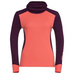 Odlo Koszulka tech. Odlo Shirt l/s with Facemask WARM Revelstoke - 150641 - 150641/30334/S. Różowe bluzki damskie marki Odlo, l. Za 216,32 zł.