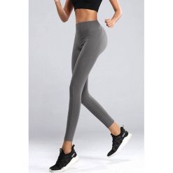 Leginsy JESSA GREY. Szare legginsy sportowe damskie IVET, bez wzorów, na fitness i siłownię. W wyprzedaży za 29,00 zł.
