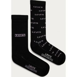 Levi's - Skarpetki (2-pack). Czarne skarpetki męskie Levi's®, z nadrukiem, z elastanu. Za 49,90 zł.