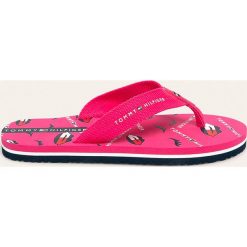 Tommy Hilfiger - Japonki dziecięce. Czerwone sandały dziewczęce TOMMY HILFIGER, z gumy, bez zapięcia. Za 119,90 zł.