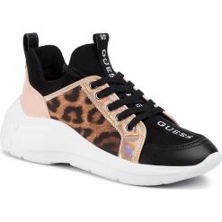 Sneakersy GUESS - Speerit FL6SPT FAL12 LEOPA. Czarne półbuty damskie Guess, ze skóry ekologicznej. W wyprzedaży za 469,00 zł.